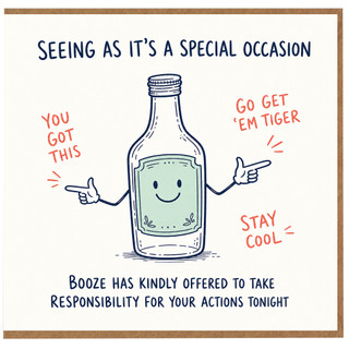 Birthday Card, Funny Booze Bottle Card