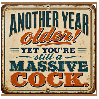 Birthday Card, Another Year Older Retro Humour Card