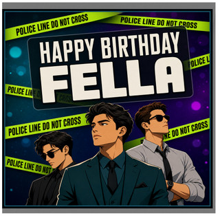 Birthday Card, Police Line Birthday Card