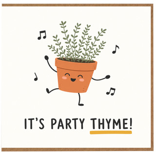 Birthday Card, It's Party Thyme Greeting Card