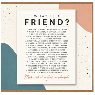 Birthday Card, What Is A? Humorous Friendship Greeting Card
