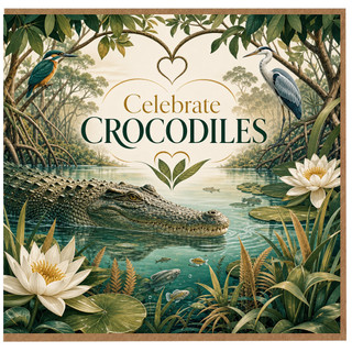 Birthday Card, Celebrate Crocodiles Greeting Card