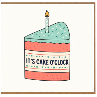 Birthday Card, It's Cake O'Clock Cake Card