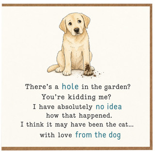Birthday Card, Cute Puppy Humour Card