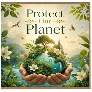 Birthday Card, Protect Our Planet Eco Greeting Card