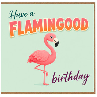 Birthday Card, Flamingood Flamingo Birthday Card