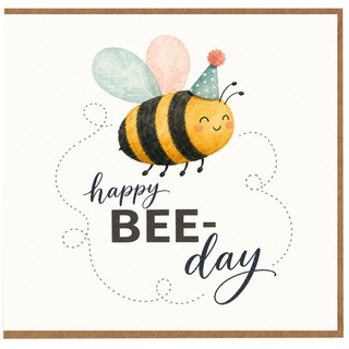 Birthday Card, Cute Happy Bee Day Card