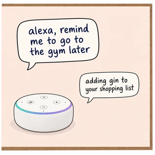 Birthday Card, Smart Speaker Joke Greeting Card