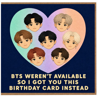Birthday Card, Funny K - Pop Inspired Birthday Card