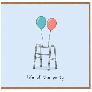 Birthday Card, Life of the Party Balloon Walker Card