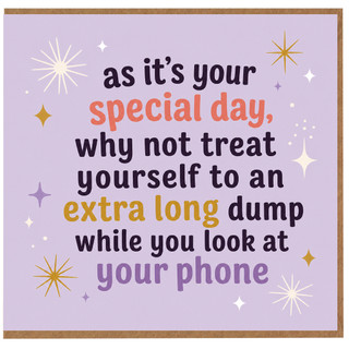 Birthday Card, Funny Treat Yourself Card, Humorous Self Care Greeting Card
