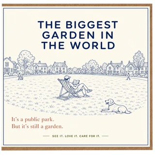 Birthday Card, The Biggest Garden in the World Humorous Garden Card