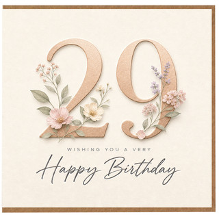 Nanny 29th Birthday Card