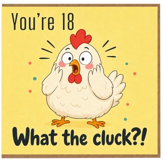 18th Birthday Card, Funny Chicken Card for Him or Her