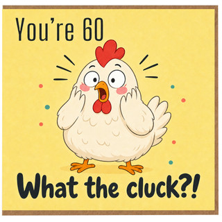 60th Birthday Card, Funny Chicken Birthday Card for 60 Year Old