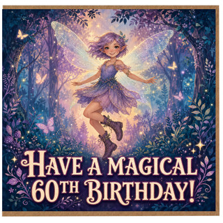 60th Birthday Card, Have a Magical Fairy Birthday Card