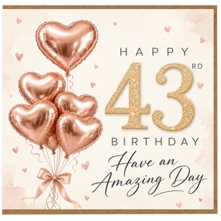 43rd Birthday Card, Happy 43rd Birthday Have an Amazing Day