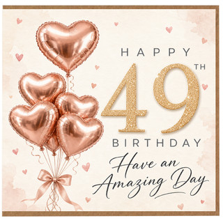 49th Birthday Card, Happy 49th Birthday Have an Amazing Day Card