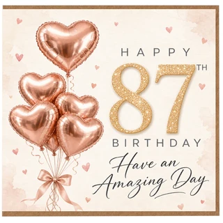 87th Birthday Card, Happy 87th Birthday Card, Have an Amazing Day