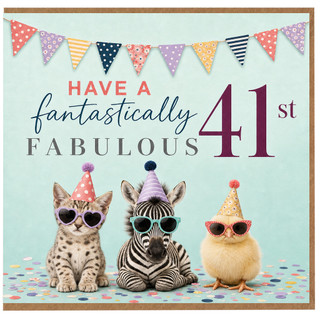 41st Birthday Card, Have a Fantastically Fabulous 41st Birthday Card