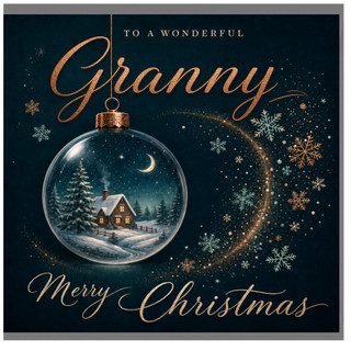 Granny Birthday Card, To a Wonderful Granny Merry Christmas Card