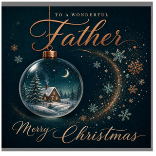 Father Christmas Card, To a Wonderful Father Merry Christmas Card