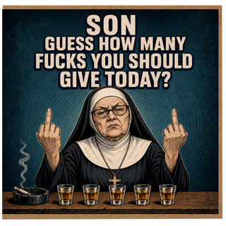 Son Funny Rude Card, Sarcastic Nun Swear Card