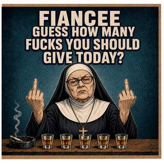 Fiancee Birthday Card, Swear Word Humour Greeting Card