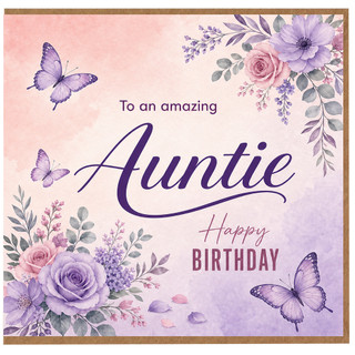 Auntie Birthday Card, To an Amazing Auntie Happy Birthday Card