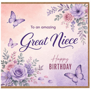 Great Niece Happy Birthday Card, To an Amazing Great Niece Birthday Card