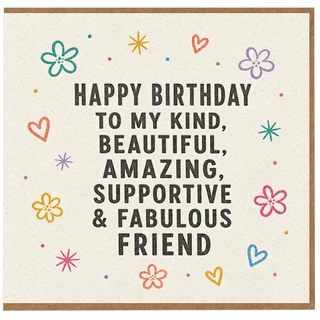 Birthday Card, Happy Birthday to My Kind Beautiful Amazing Supportive & Fabulous