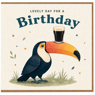 Birthday Card, Toucan Design, Lovely Day for a Birthday