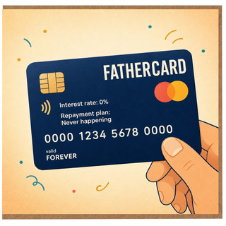 Birthday Card, Funny Fathercard Greeting Card