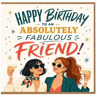 Birthday Card, Happy Birthday to an Absolutely Fabulous Card