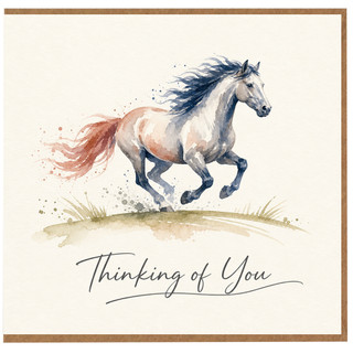 Birthday Card, Horse Watercolour Greeting Card