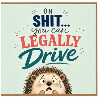 Birthday Card, Funny Driving Test Card, You Can Legally Drive Card