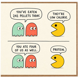 Birthday Card, Retro Arcade Joke Greeting Card