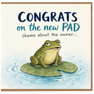 Birthday Card, Funny Frog Housewarming Card