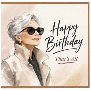 Birthday Card, Stylish Woman Happy Birthday Card