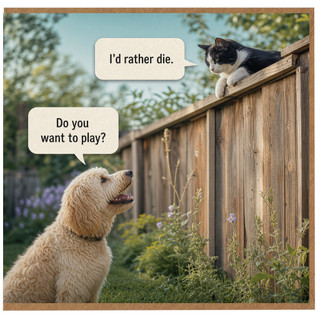 Birthday Card, Humorous Pet Lover Greeting Card