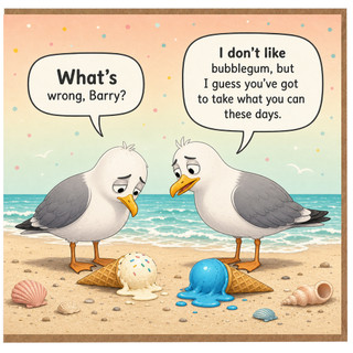 Birthday Card, Bubblegum Joke Greeting Card