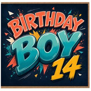 14th Birthday Card, 14th Birthday Boy Card