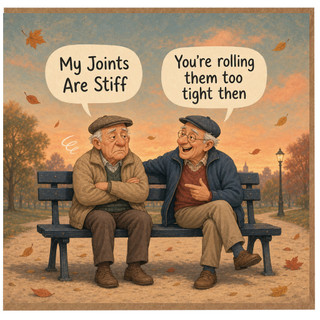 Birthday Card, My Joints Are Stiff Joke Card