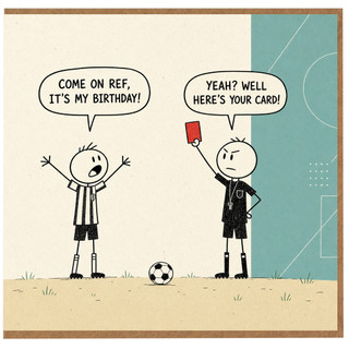 Birthday Card, Funny Football Birthday Card