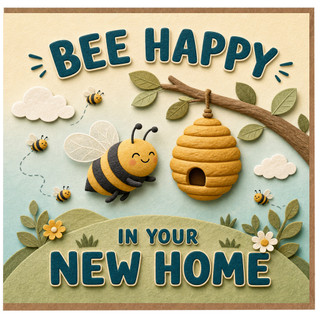 Birthday Card, Bee Happy Housewarming Greeting Card