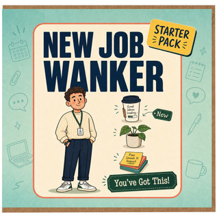 Birthday Card, Funny Congratulations on Your New Job Starter Pack Card