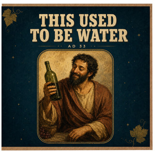 33rd Birthday Card, This Used to Be Water AD 33 Religious Greeting Card