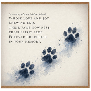 Birthday Card, Sympathy Card, In Memory of Your Faithful