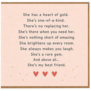 Birthday Card, Heartfelt Friendship Card, She’s My