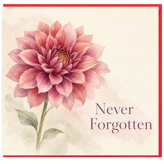 Birthday Card, Never Forgotten Memorial Card